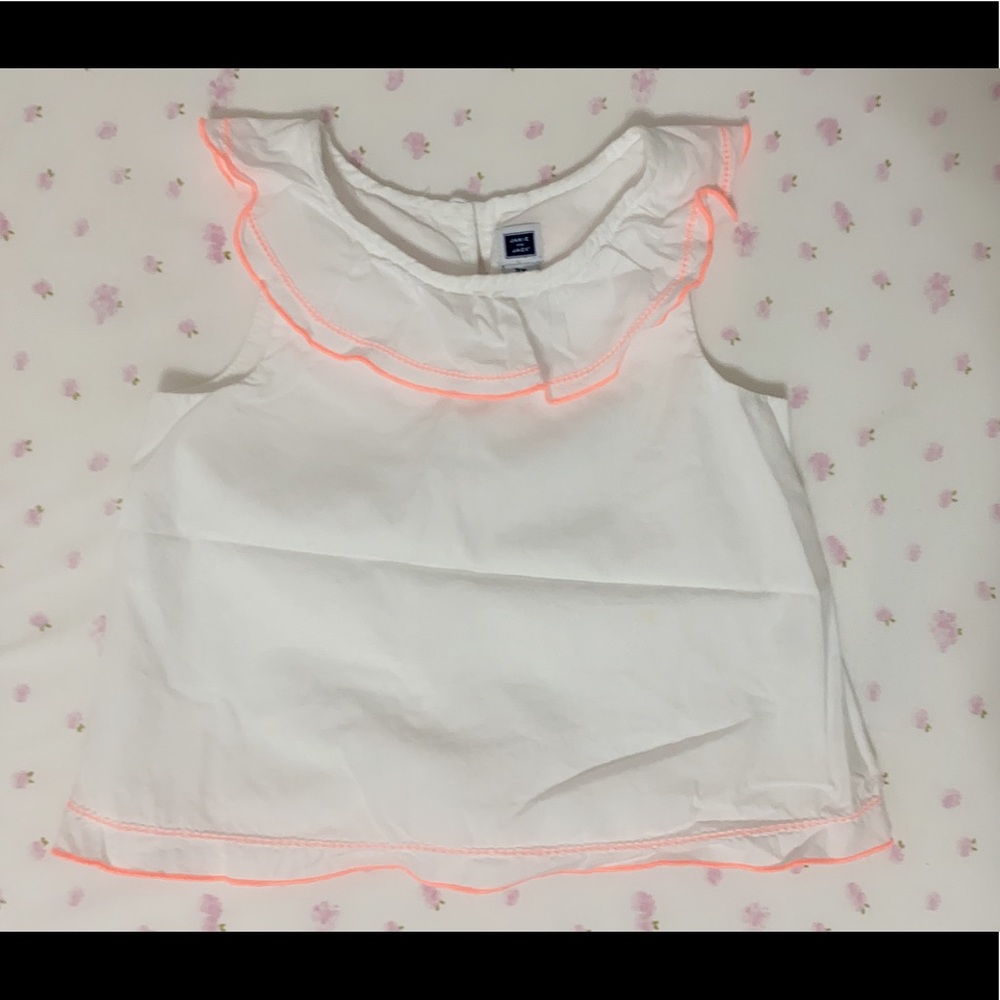 Janie and Jack ruffle trim sleeveless top 2T